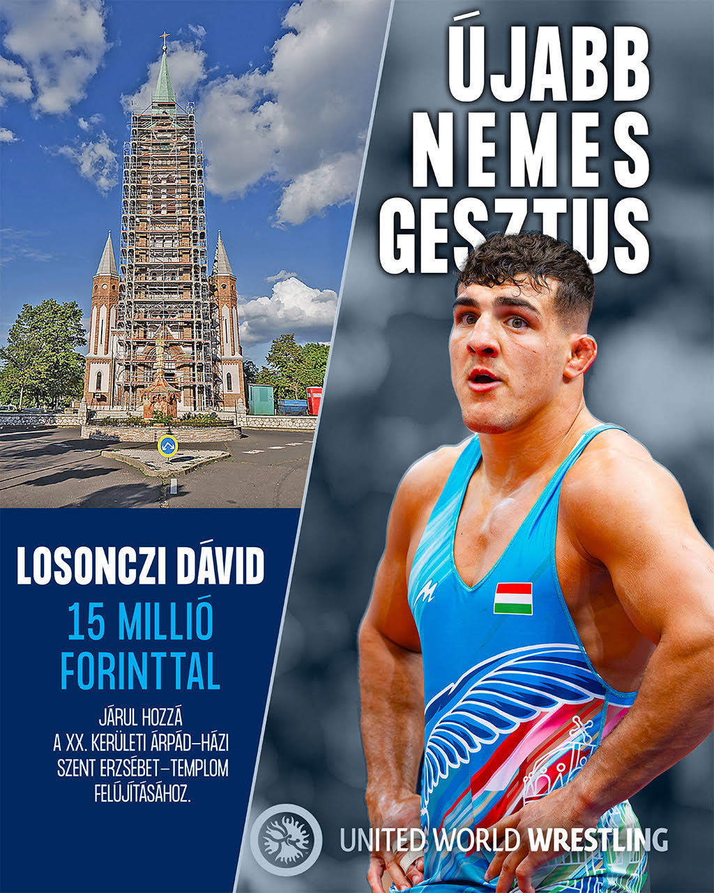 Losonczi Dávid is támogatja a Szent Erzsébet-templom felújítását